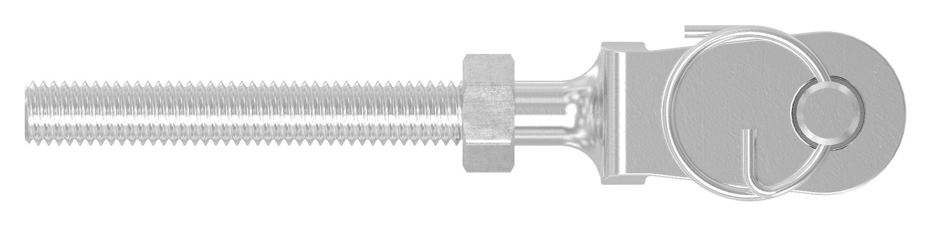 Gabelterminal mit Außengew. M5 rechts, V4A