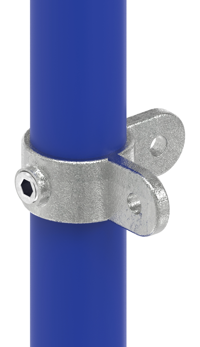 Halter mit 2 Laschen, 90°, für Rohr Ø 42,4mm