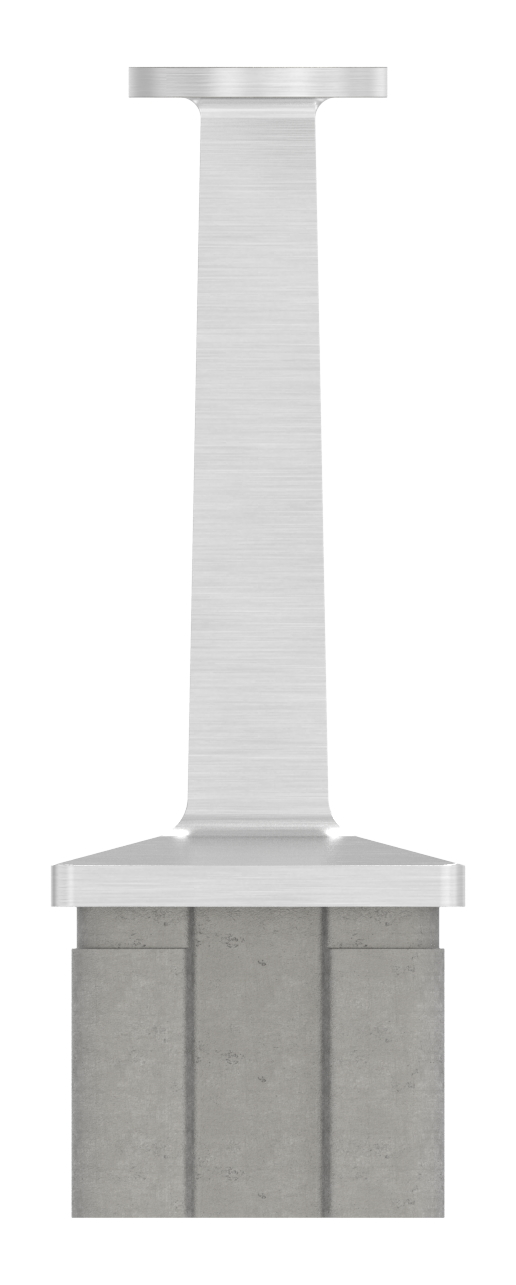 Rohrabschlussstopfen mit Stift für Rohr 40x40x2mm, V2A