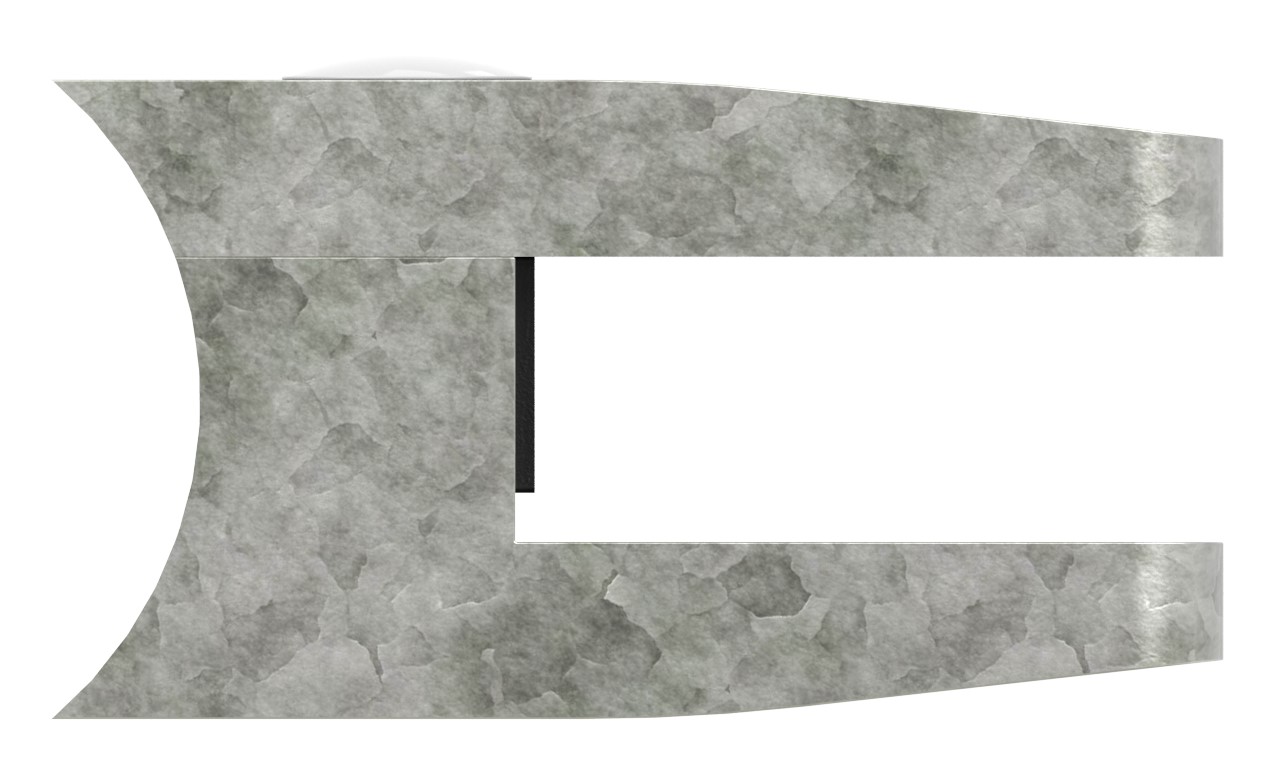 Glasklemme Mod. 14, Anschluss: 42,4mm, Zink roh Glasklemme Mod. 14, Anschluss: 42,4mm, Zink roh