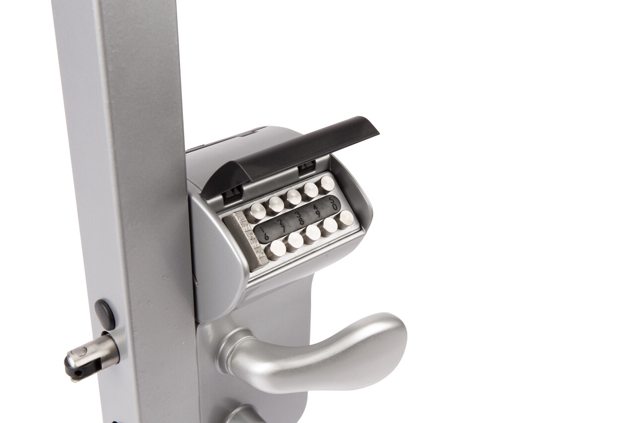 VINCI - Mechanisches Codeschloss LMKQV2, für Profilrohr 40 - 60mm, Farbe silber