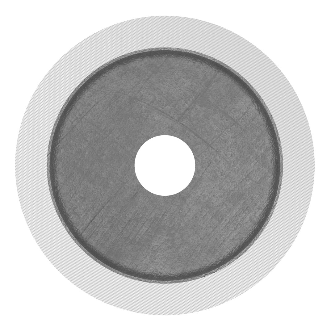 Unterteil Ø 52 mm, mit Durchgangsbohrung , t: 50mm, V2A