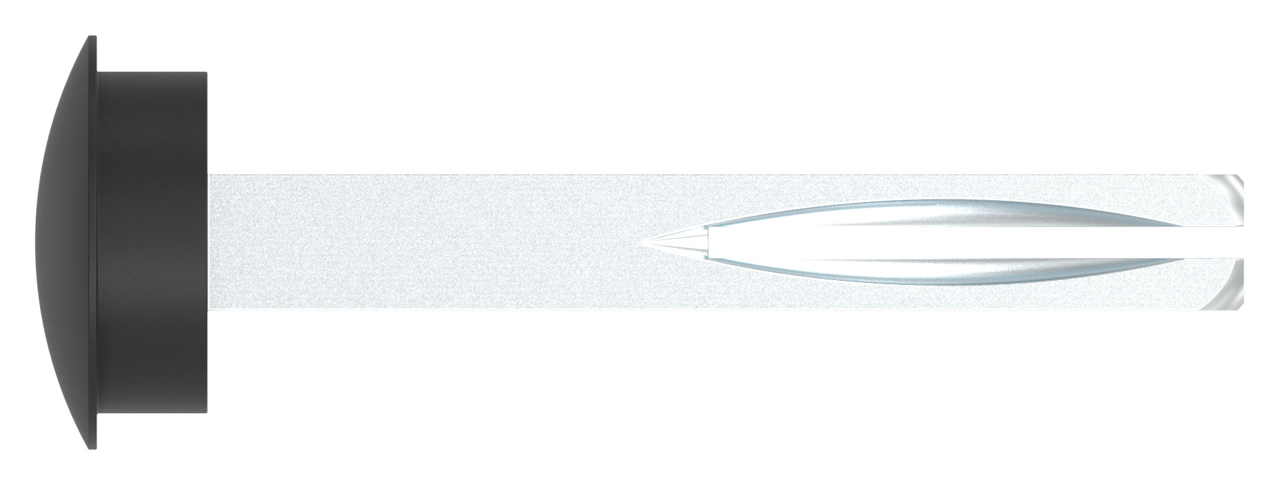 Gerundetes Aluminium-Drückerpaar