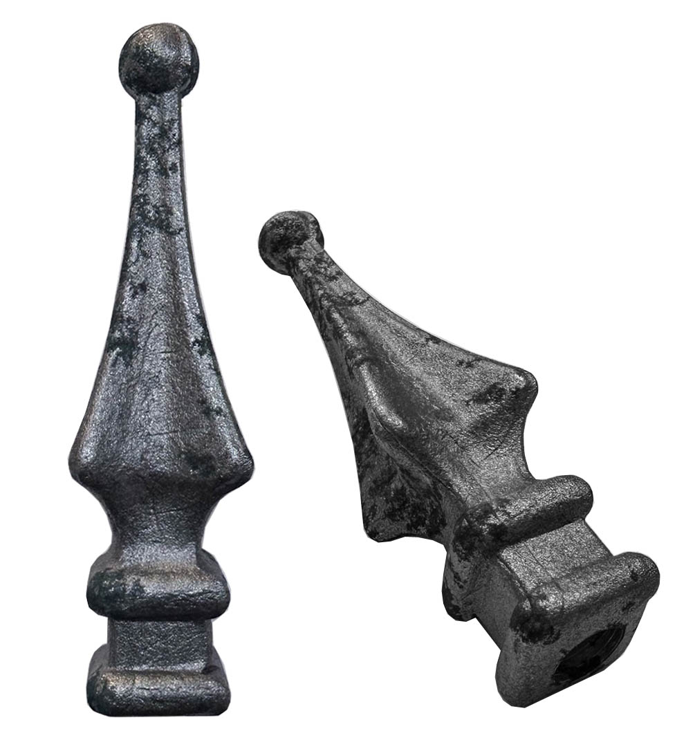 Zaunspitze Ansatz 24x24mm, Höhe 120mm, mit Bohrung Ø 12,7mm