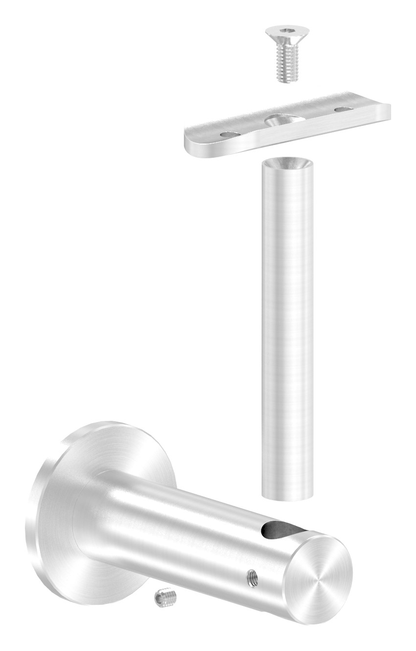 Handlaufhalter mit Handlaufanschlussplatte 42,4mm, V2A