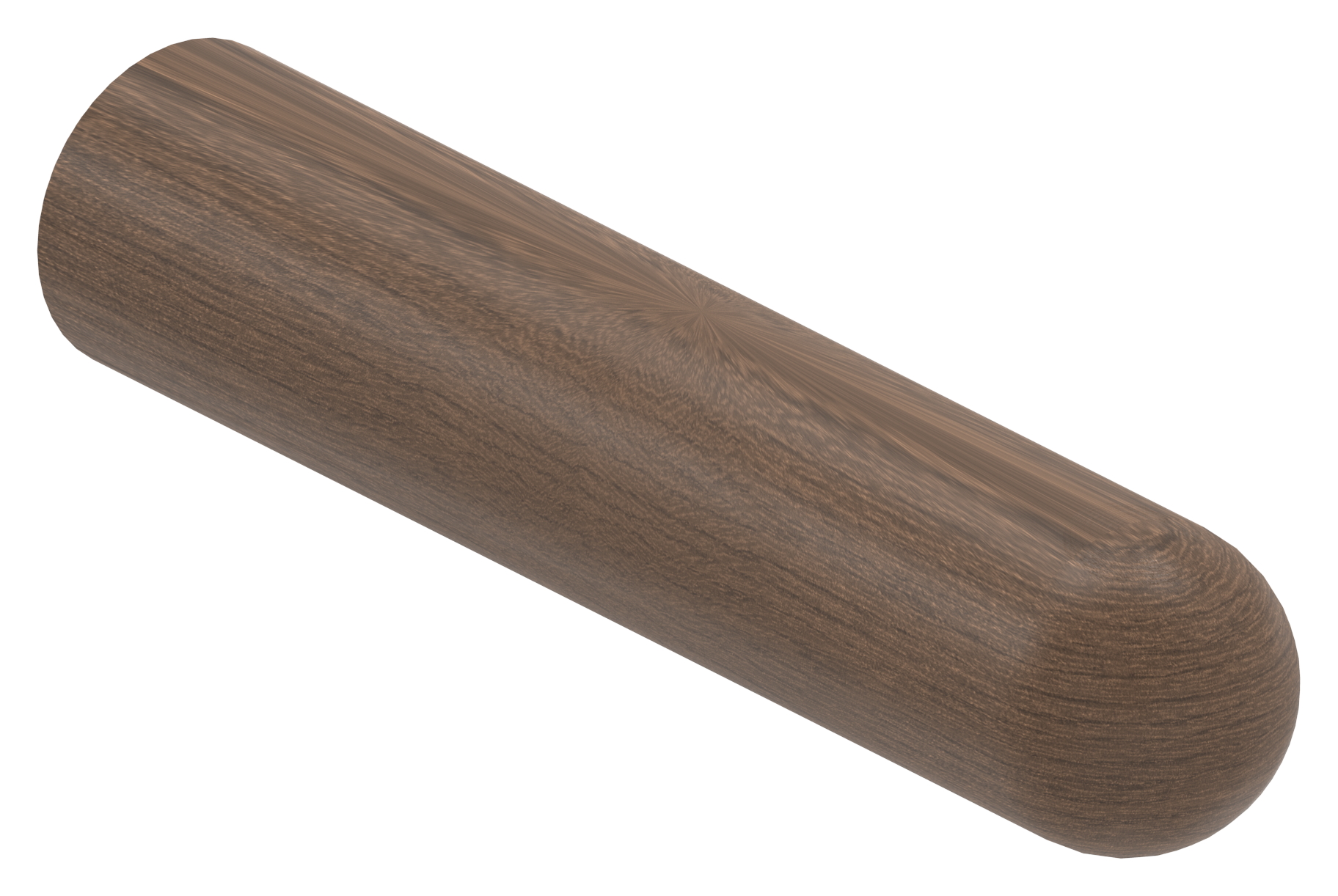 Holzhandlauf Nussbaum Ø 42mm, Länge 200mm, lackiert