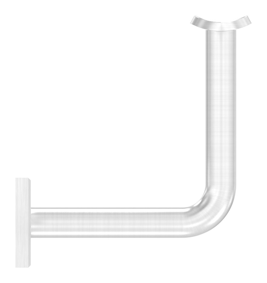 Handlaufhalter mit Handlaufanschlussplatte 42,4mm (Ronde und Bügel verschweißt), V2A