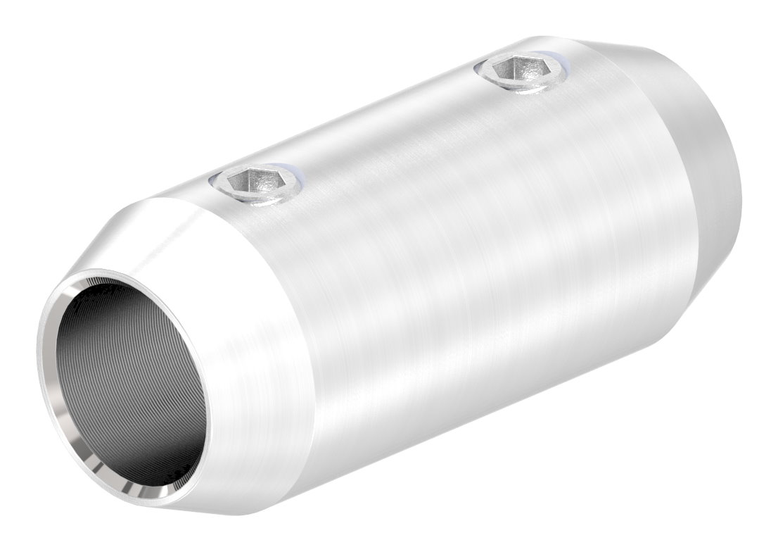 Stabverbinder für 10mm Rund, L: 36mm, Ø 16mm, V2A