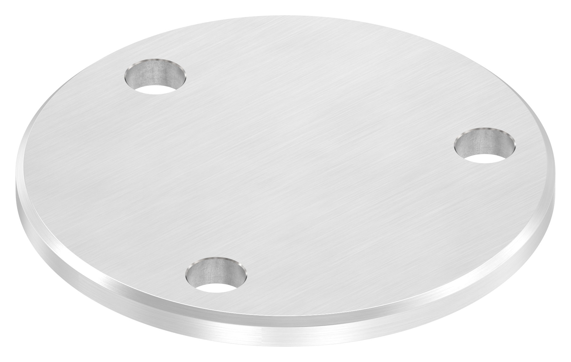Ankerplatte Ø 100x6mm, mit Längsschliff und Fase, V2A