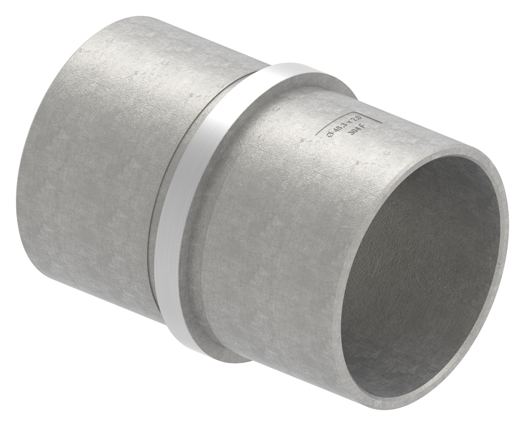 Verbindungsstück für Rohr 48,3x2,0mm, V2A