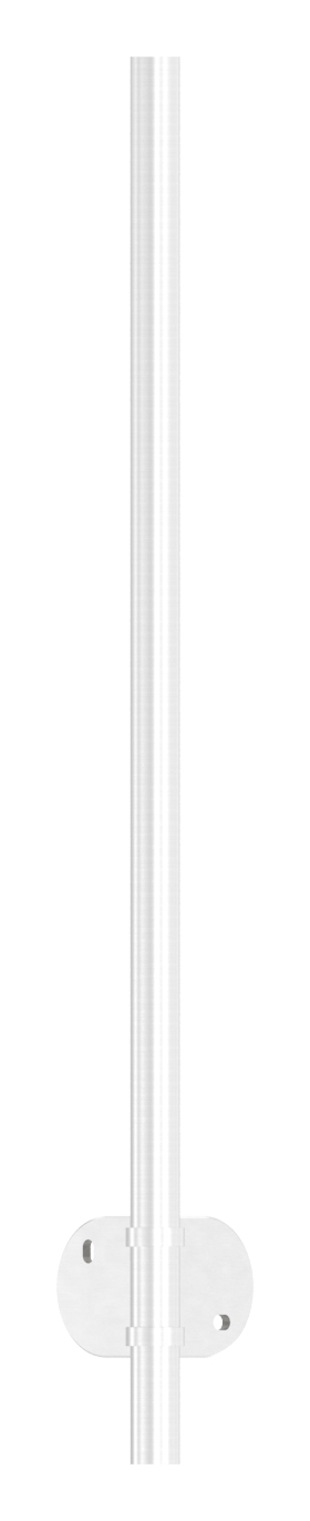 Edelstahlpfosten V2A zur Wandmontage für 90° Außeneck, H: 1190mm