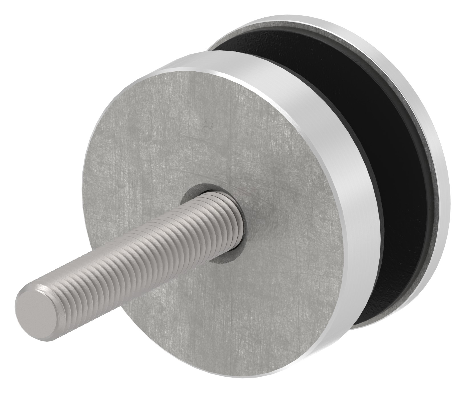 Glaspunkthalter 52mm, flach, mit Schraube, V2A