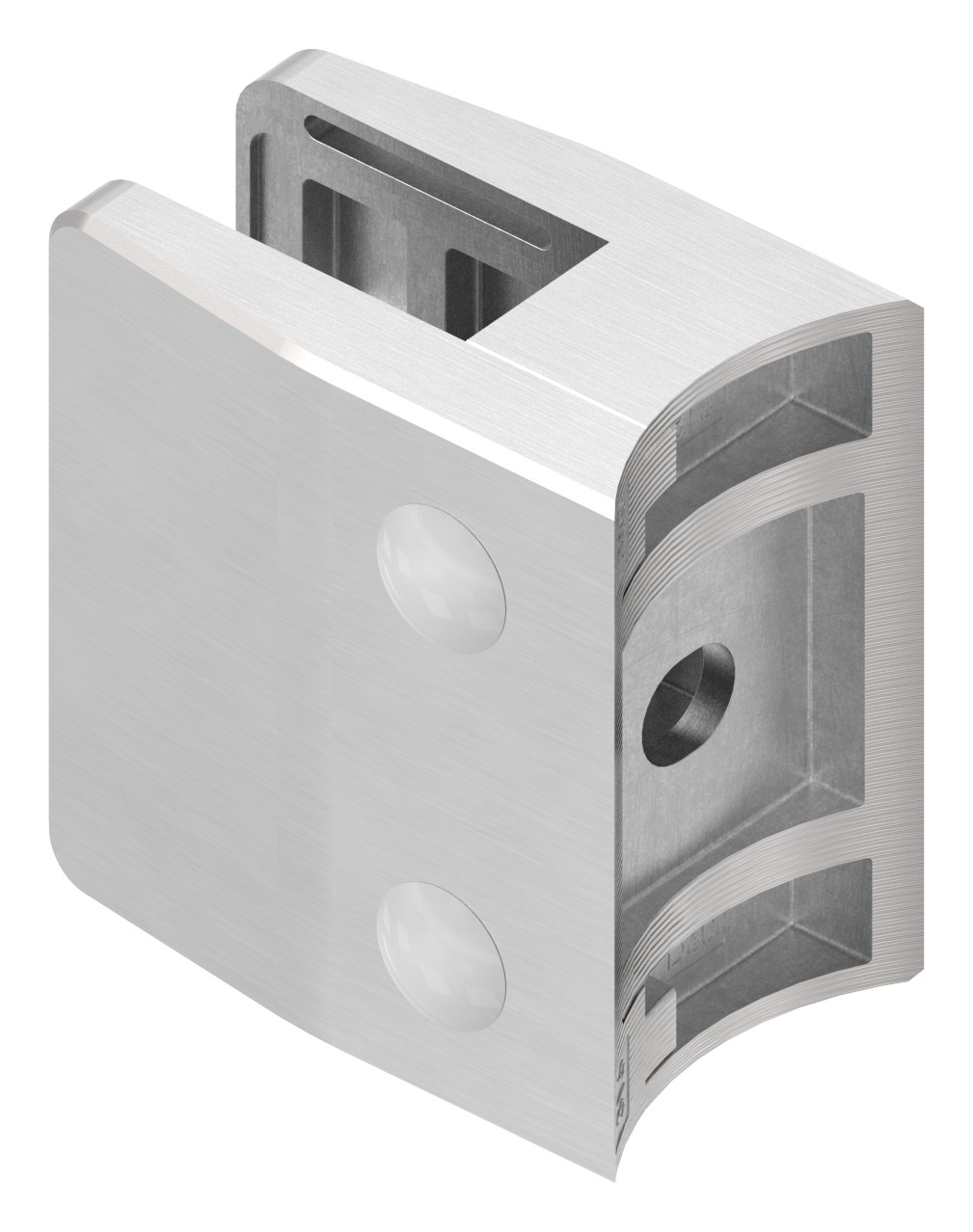 Glasklemme Mod. 35, Anschluss: 60,3mm, V4A Glasklemme Mod. 35, Anschluss: 60,3mm, V4A