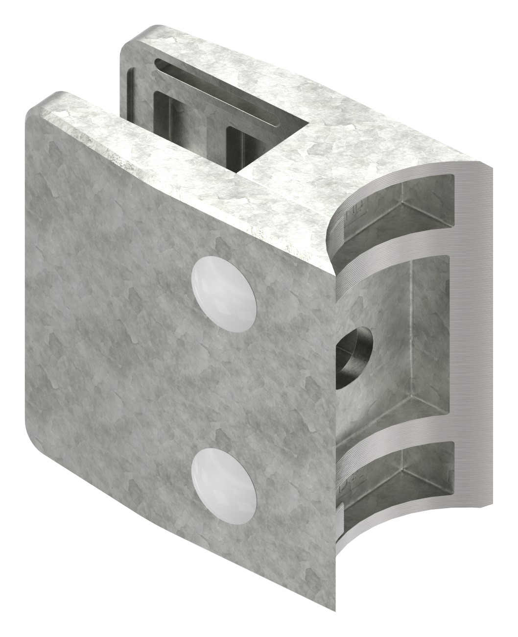 Glasklemme Mod. 35, Anschluss: 42,4mm, Zink roh Glasklemme Mod. 35, Anschluss: 42,4mm, Zink roh