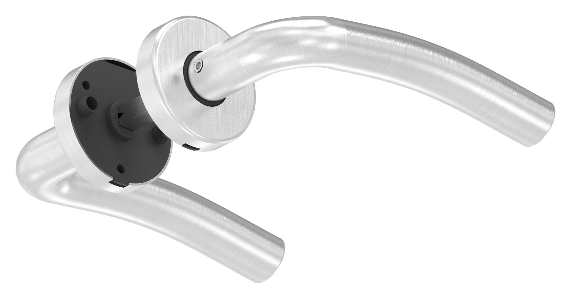 Türdrücker-Paar, drehbar, V2A