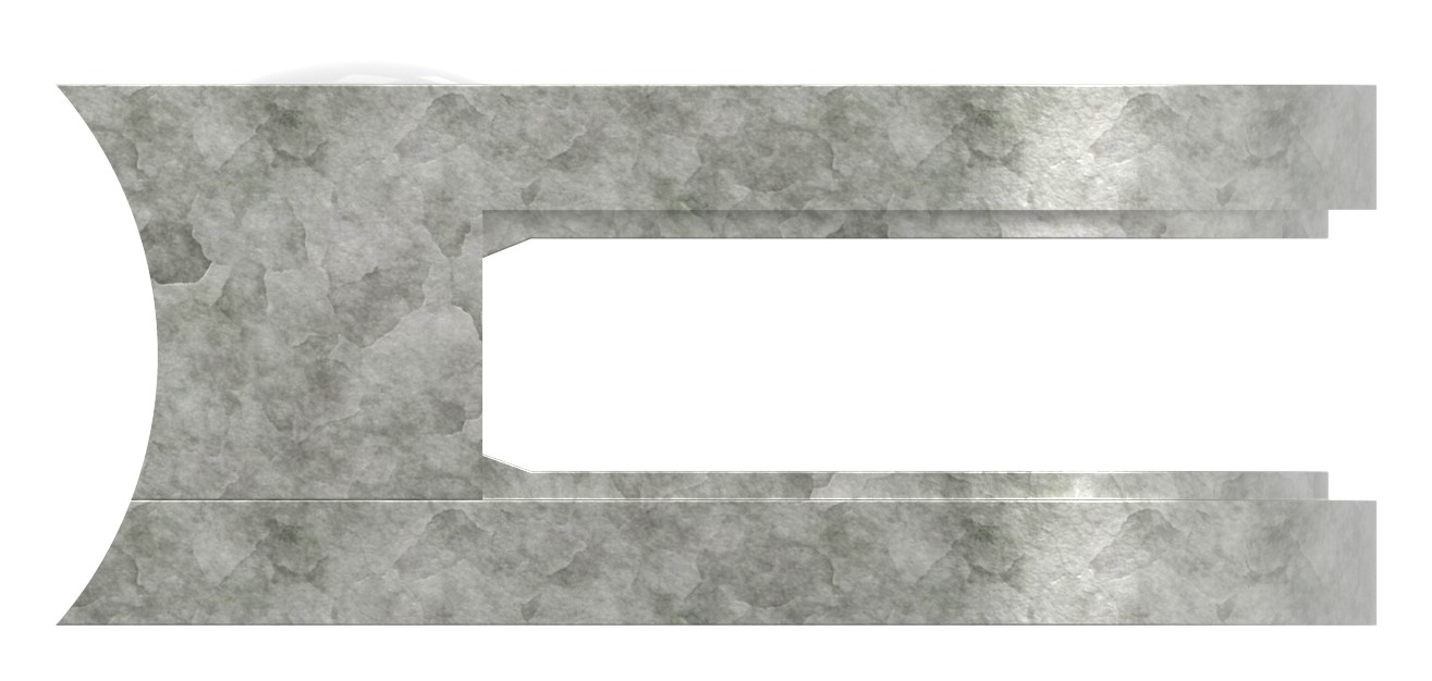 Glasklemme Mod. 12, Anschluss: 42,4mm, Zink roh Glasklemme Mod. 12, Anschluss: 42,4mm, Zink roh