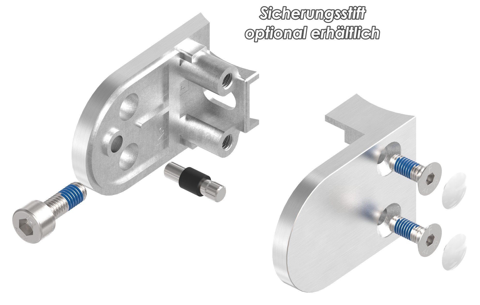 Glasklemme Mod. 33, Anschluss: 60,3mm, in V4A Glasklemme Mod. 33, Anschluss: 60,3mm, in V4A
