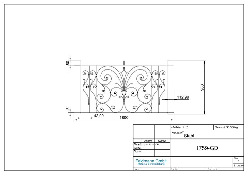 Füllung, 1800x860mm
