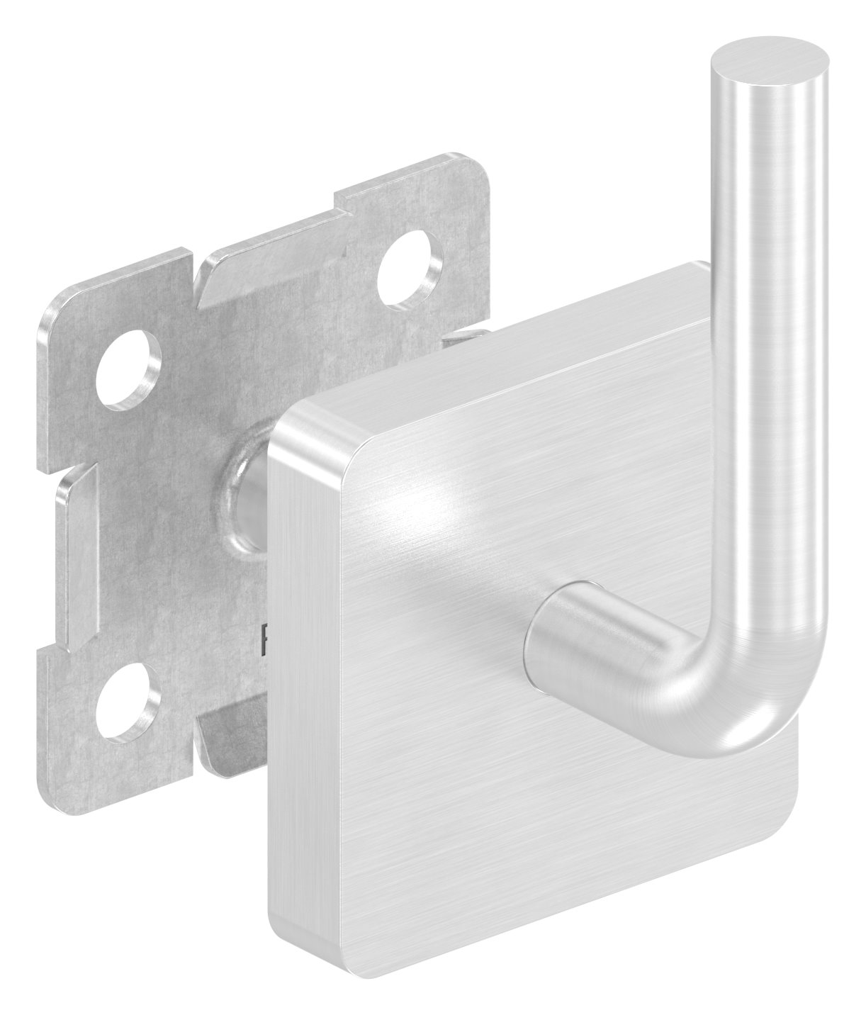 Handlaufhalter zum Anschweißen + Abdeckrosette (Ronde und Bügel verschweißt), V2A