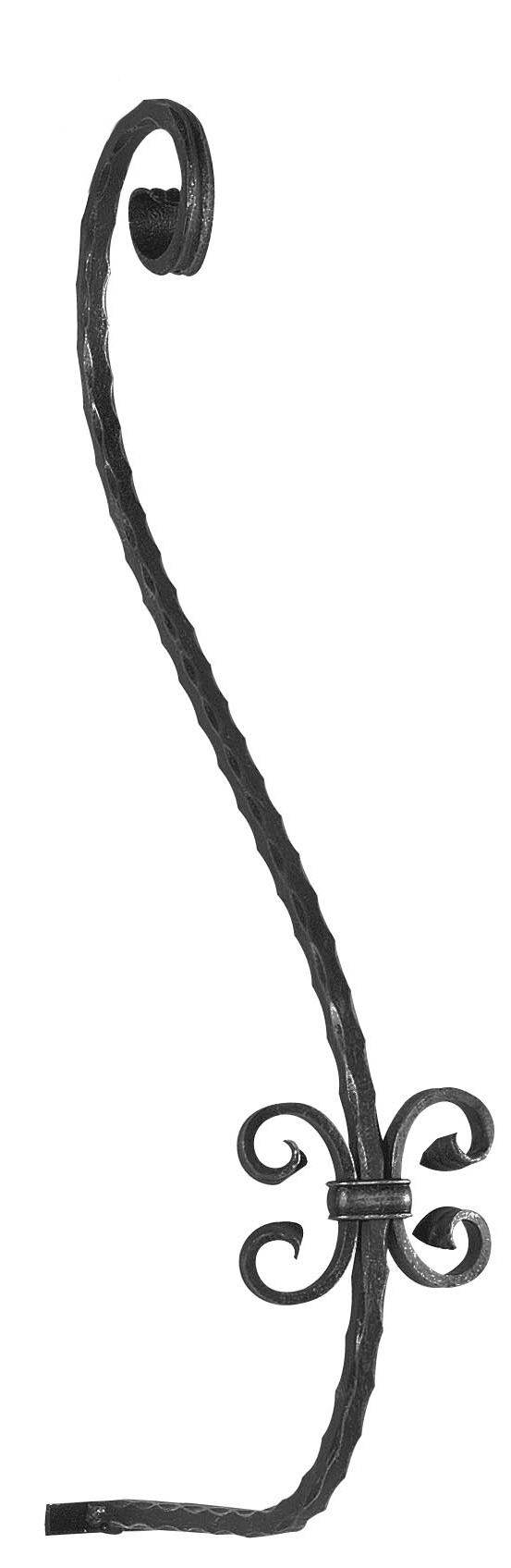 Blumengitterstab Vierkant gehämmert 12x12 mm