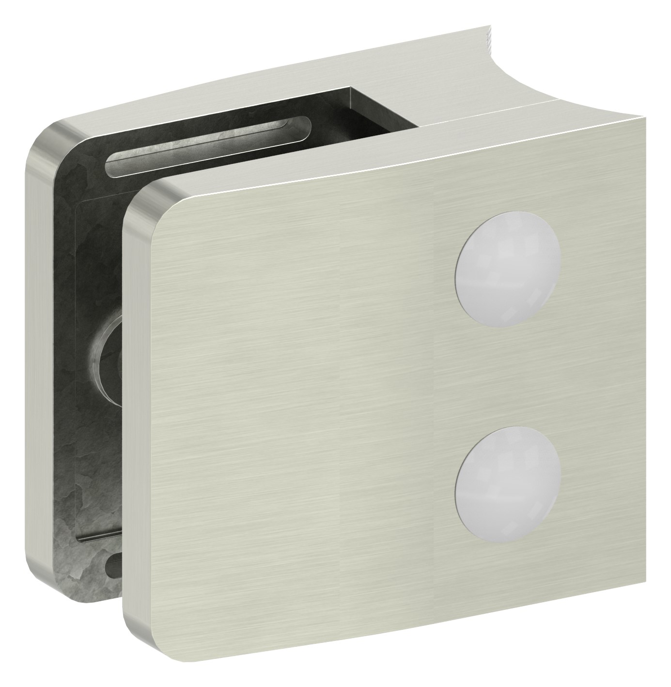 Glasklemme Mod. 14, Anschluss: 48,3mm, VA-Effekt Glasklemme Mod. 14, Anschluss: 48,3mm, VA-Effekt
