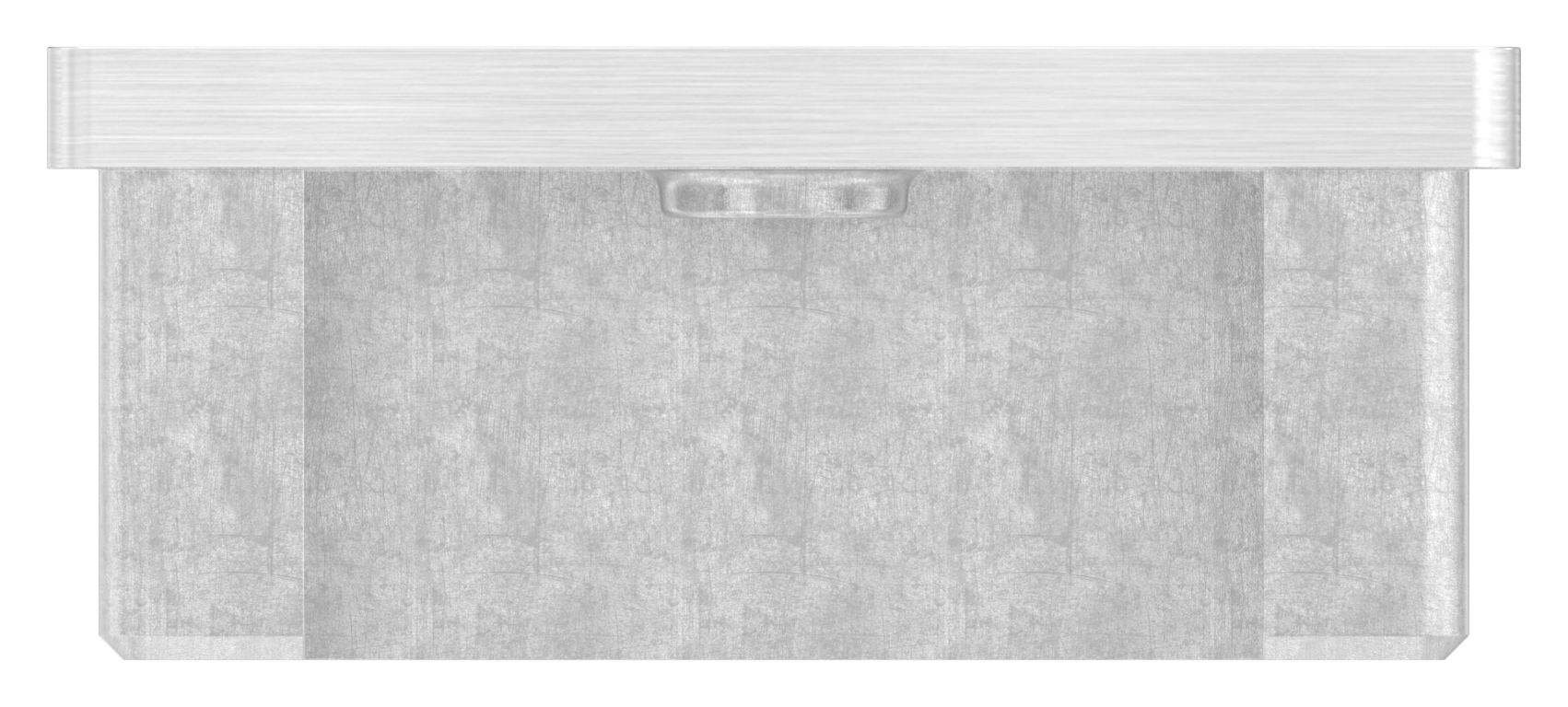 Einsteckkappe, für Rohr 60x40x2,0mm mit M8 Gewinde, V2A