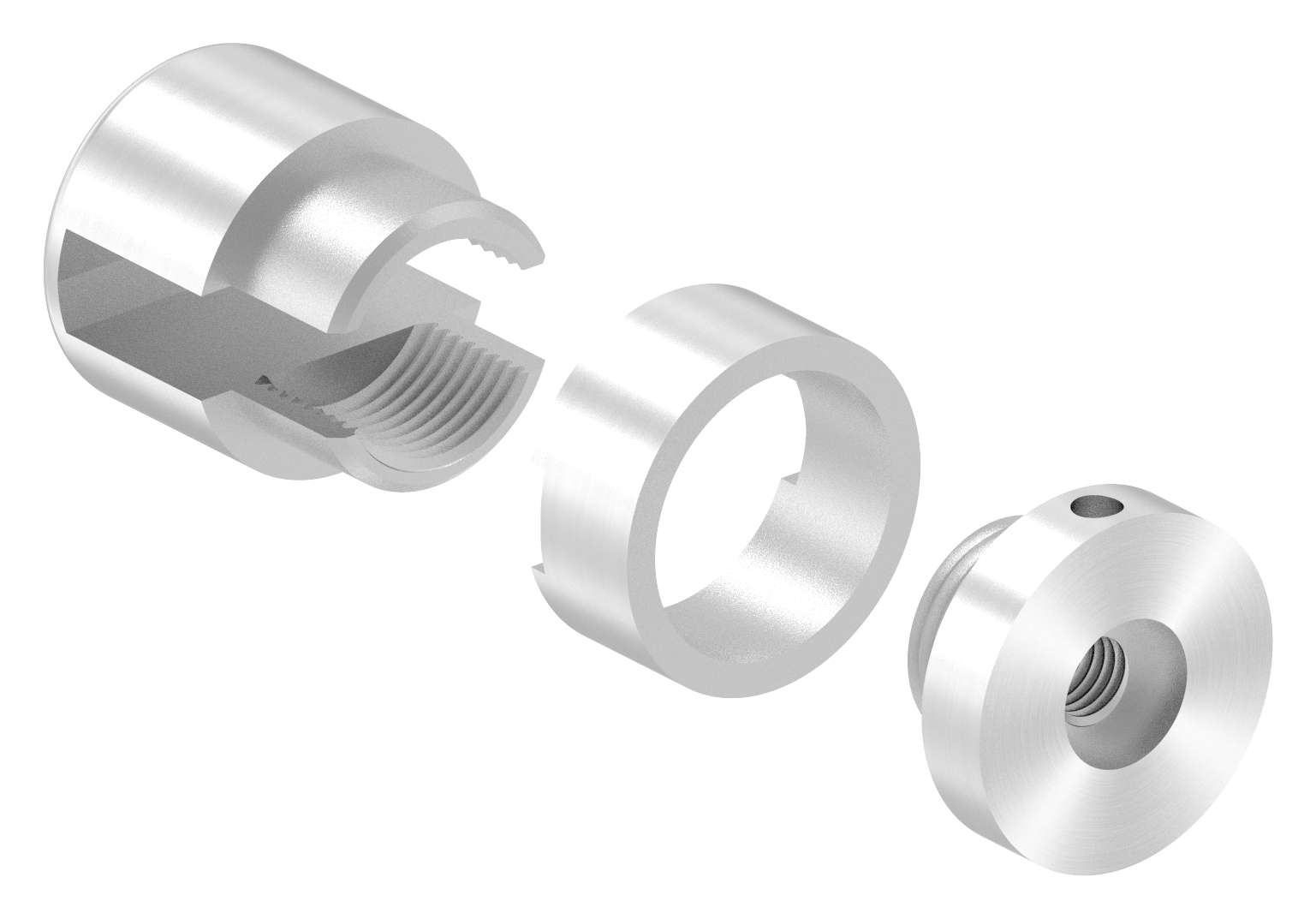 Brenk Grundhalter für Flachstäbe 20x8mm, ALU