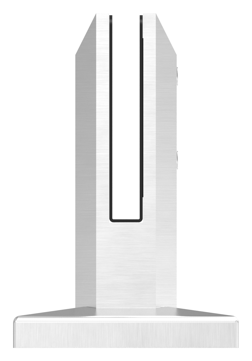 Bodenglashalter eckig, für Glas 12 - 12,76mm, V4A
