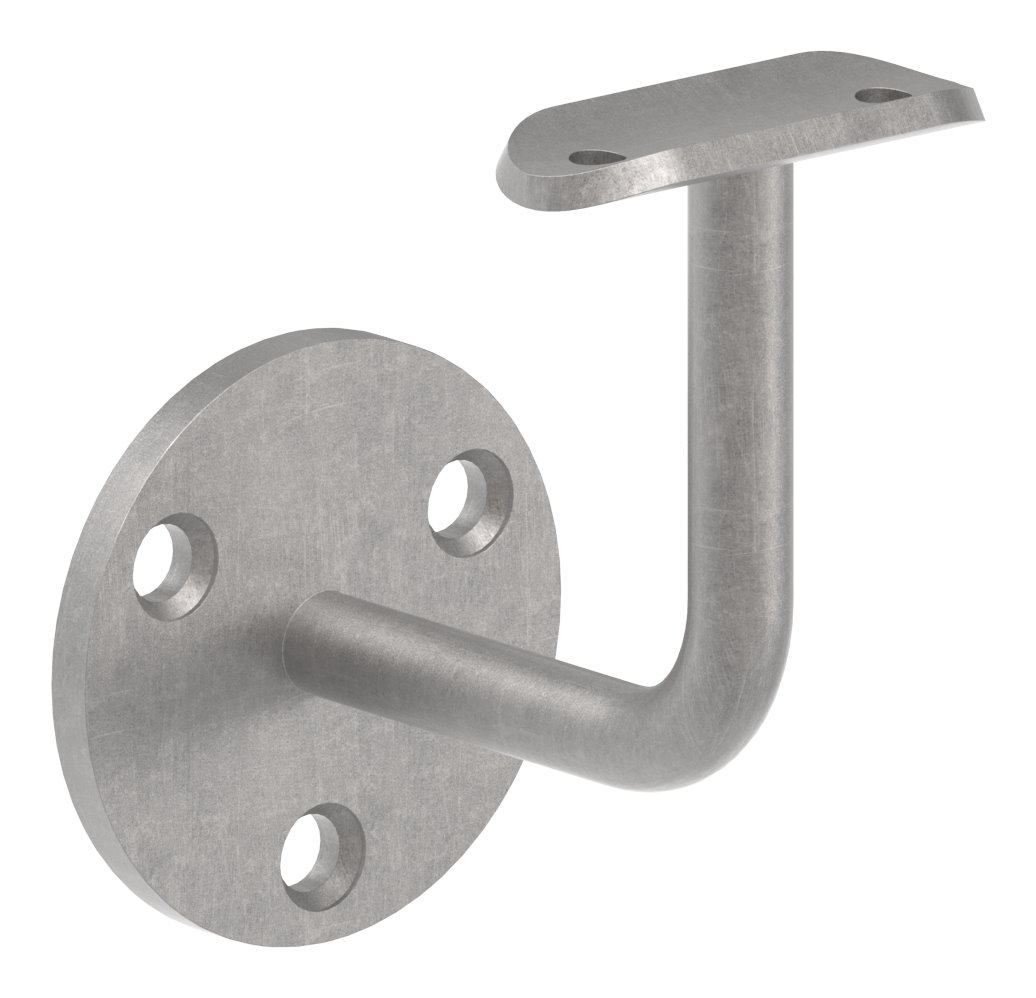 Handlaufträger mit Halteplatte für Rohr 42,4mm, Bohrungen gesenkt