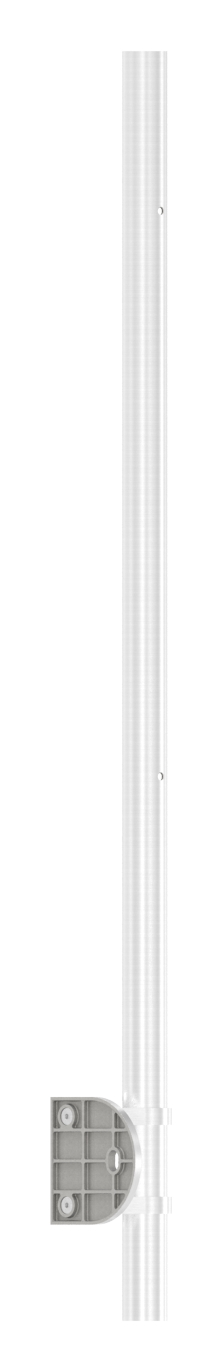 Edelstahlpfosten V2A zur Wandmontage für 90° Inneneck, H: 1190mm