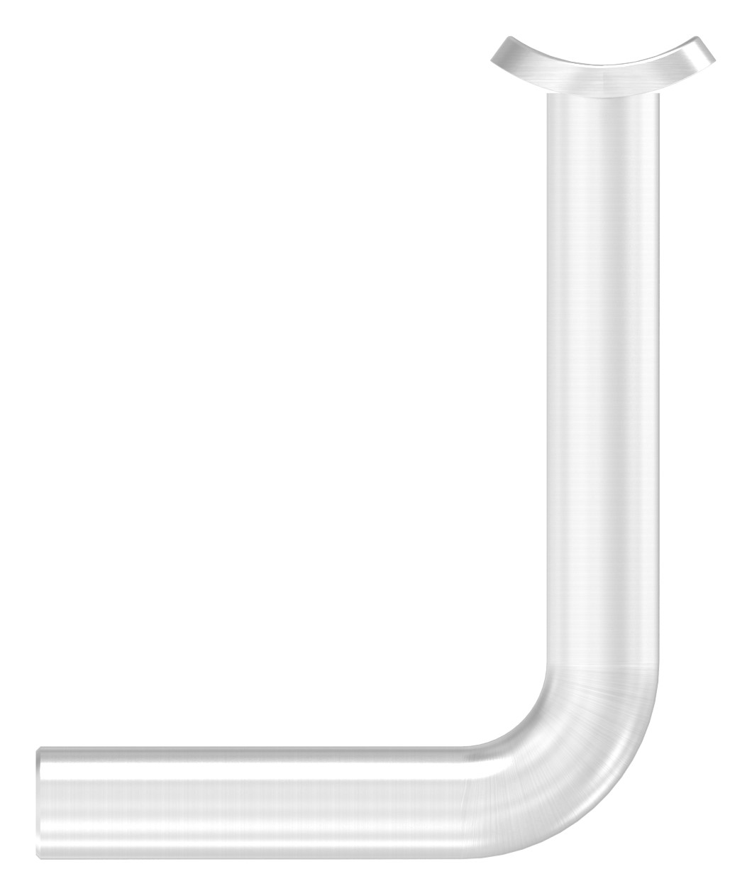 Bügel Ø 12mm mit Handlaufanschlussplatte 33,7mm, V2A