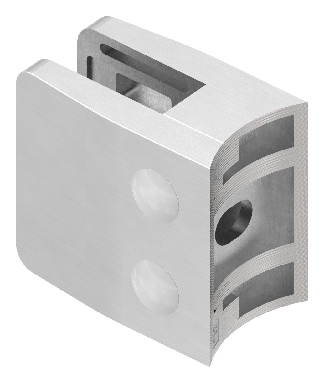 Glasklemme Mod. 34, Anschluss: 60,3mm, V4A Glasklemme Mod. 34, Anschluss: 60,3mm, V4A