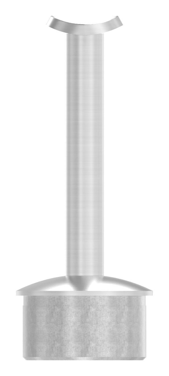 Rohrabschlussstopfen für Rohr 42,4x2,0mm, Handlaufanschlussplatte: 42,4mm, V2A