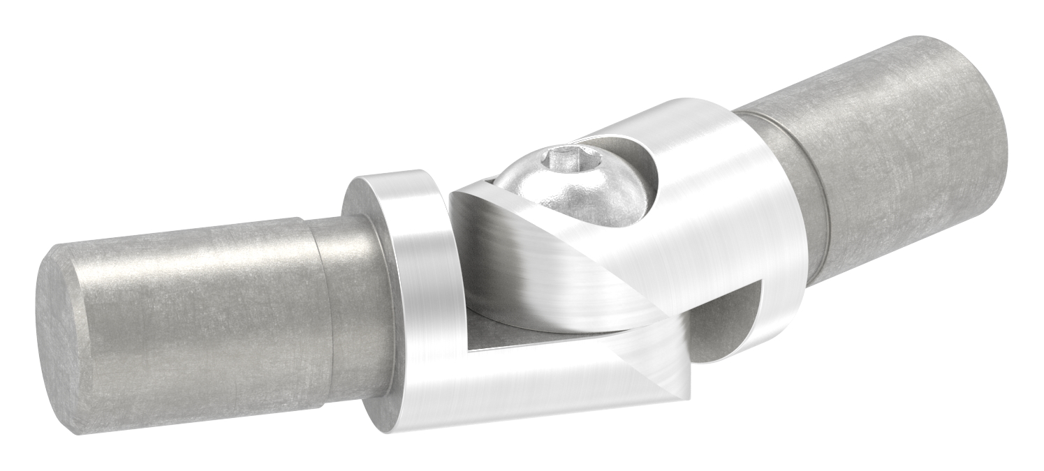 Rohrverbinder mit Gelenk für Rohr 12,0x1,5mm, V2A