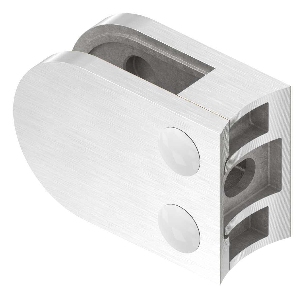 Glasklemme Mod. 32, Anschluss: 60,3mm, V4A Glasklemme Mod. 32, Anschluss: 60,3mm, V4A