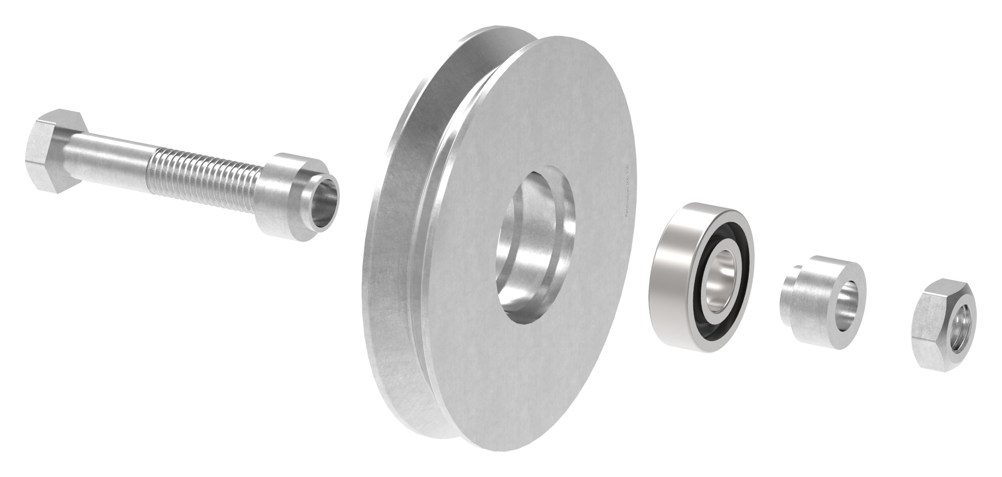 Schiebetorrolle mit V-Rille
