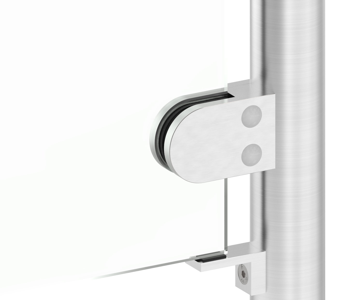 Halteboden mit Anschluss 33,7mm, V2A Halteboden mit Anschluss 33,7mm, V2A