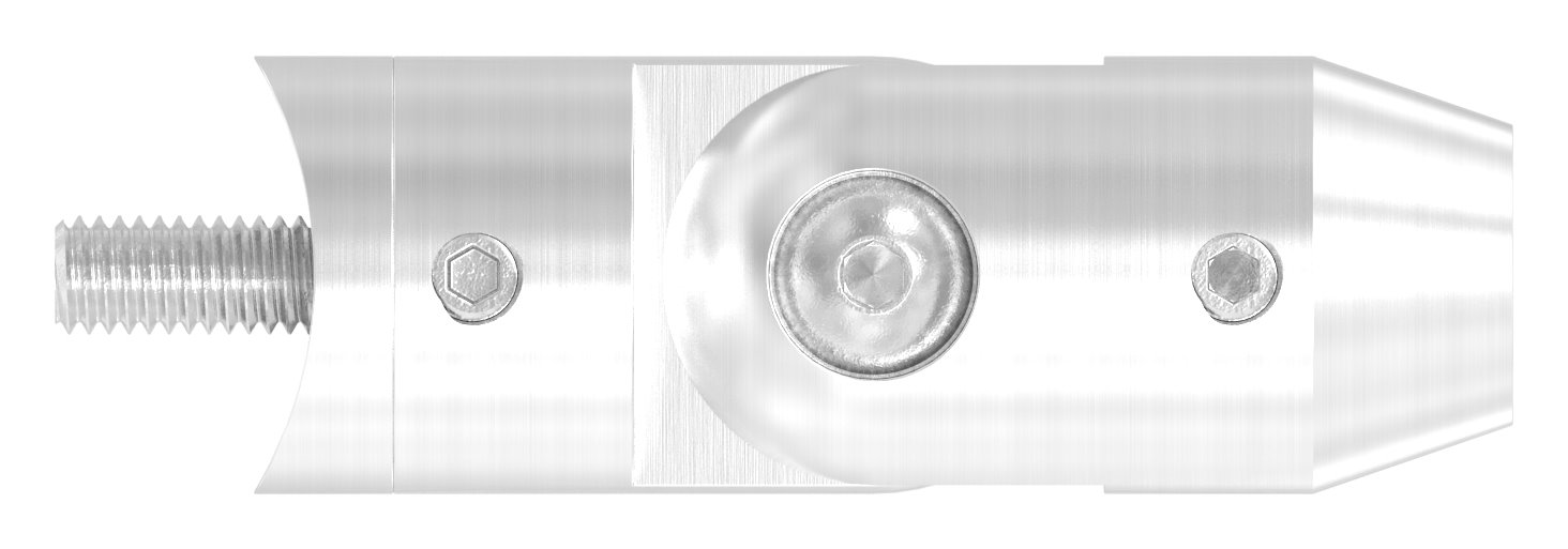 Querstabhalter mit Gelenk (zum Stoßen von vorne) 42,4mm Rohr, 10,2mm Bohrung, V2A