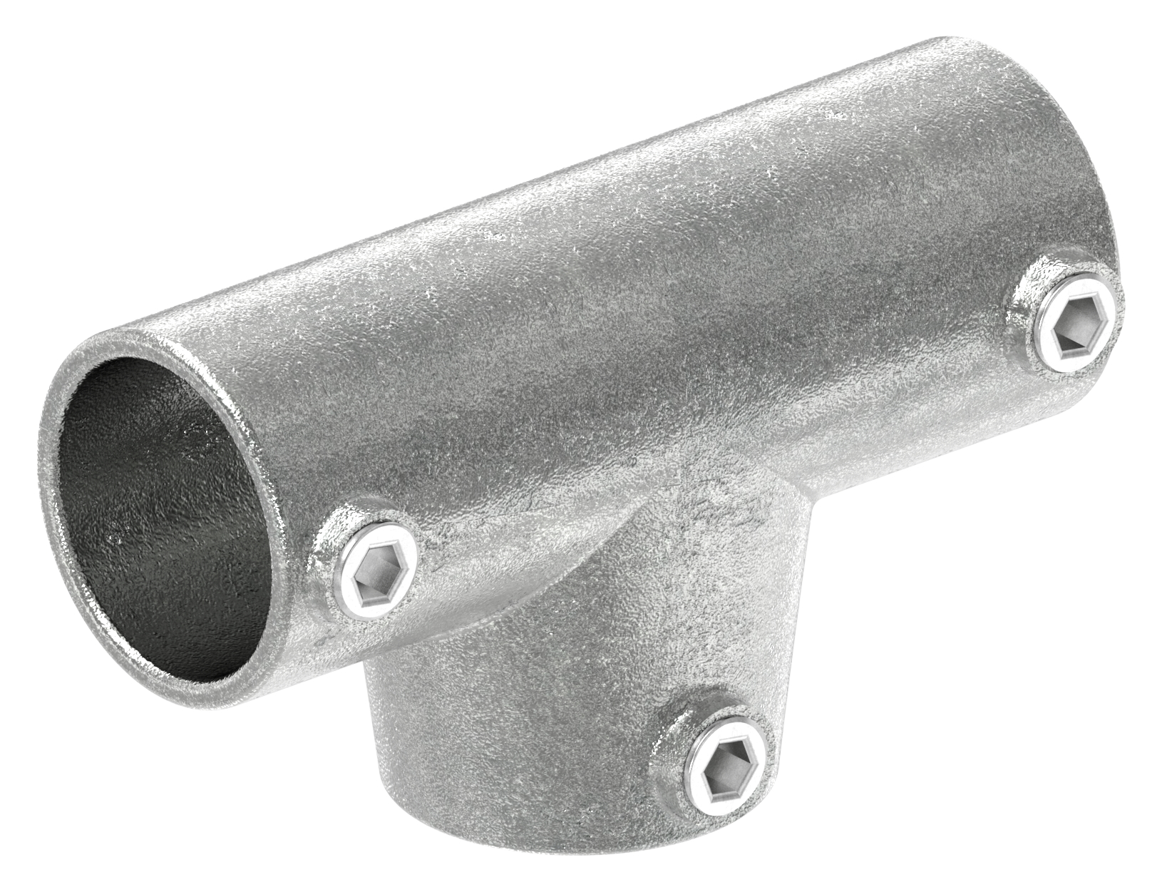 T-Stück lang, schräg, variabel, für Rohr Ø 48,3mm