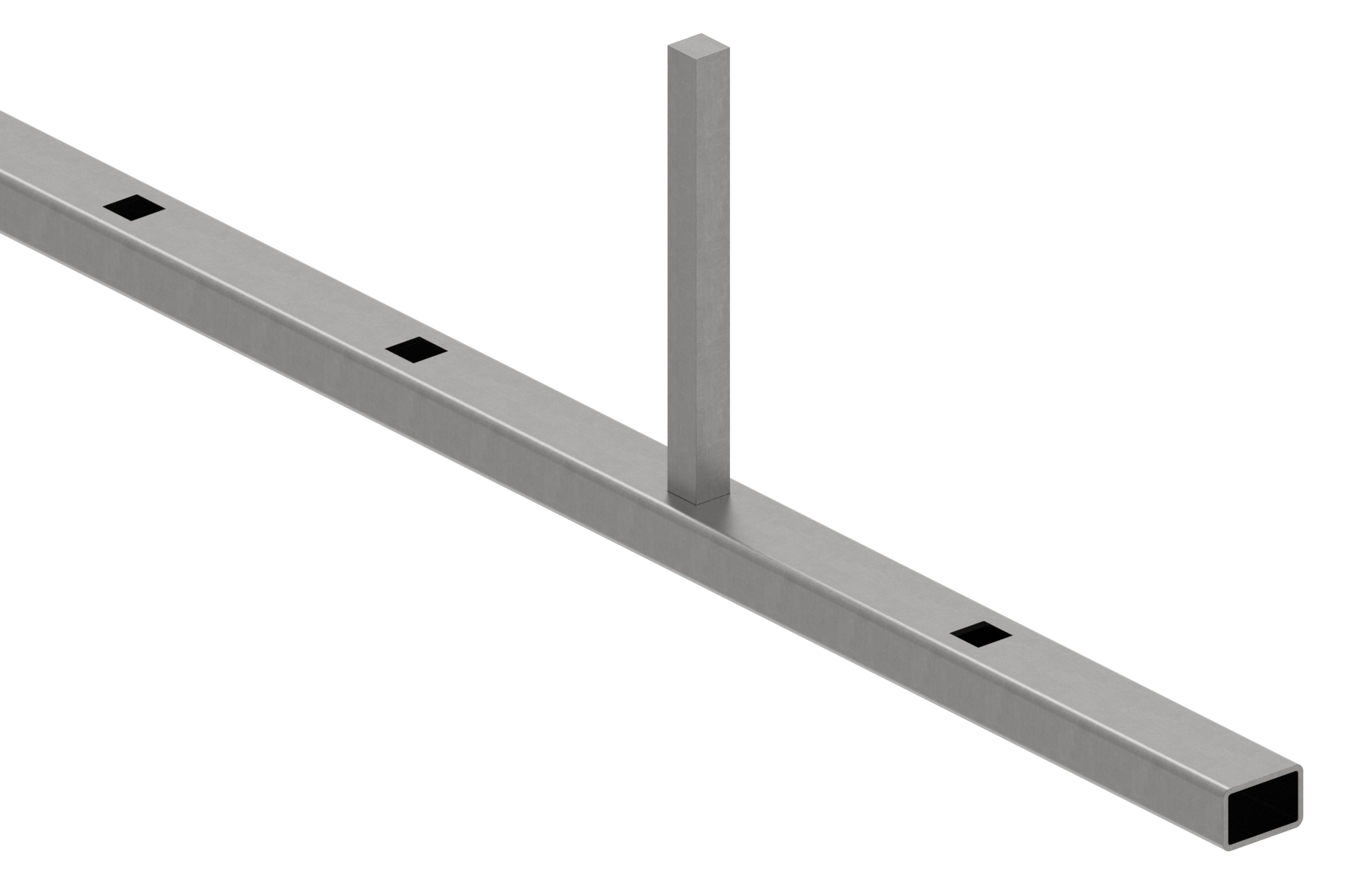 Rechteckrohr 30x20x2mm, gelocht, L: 3000mm
