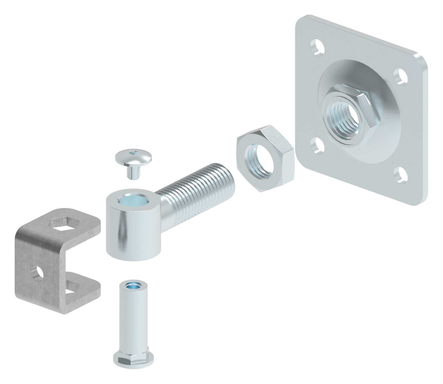 Torband M24 mit verstellbarer Platte, galvanisch verzinkt