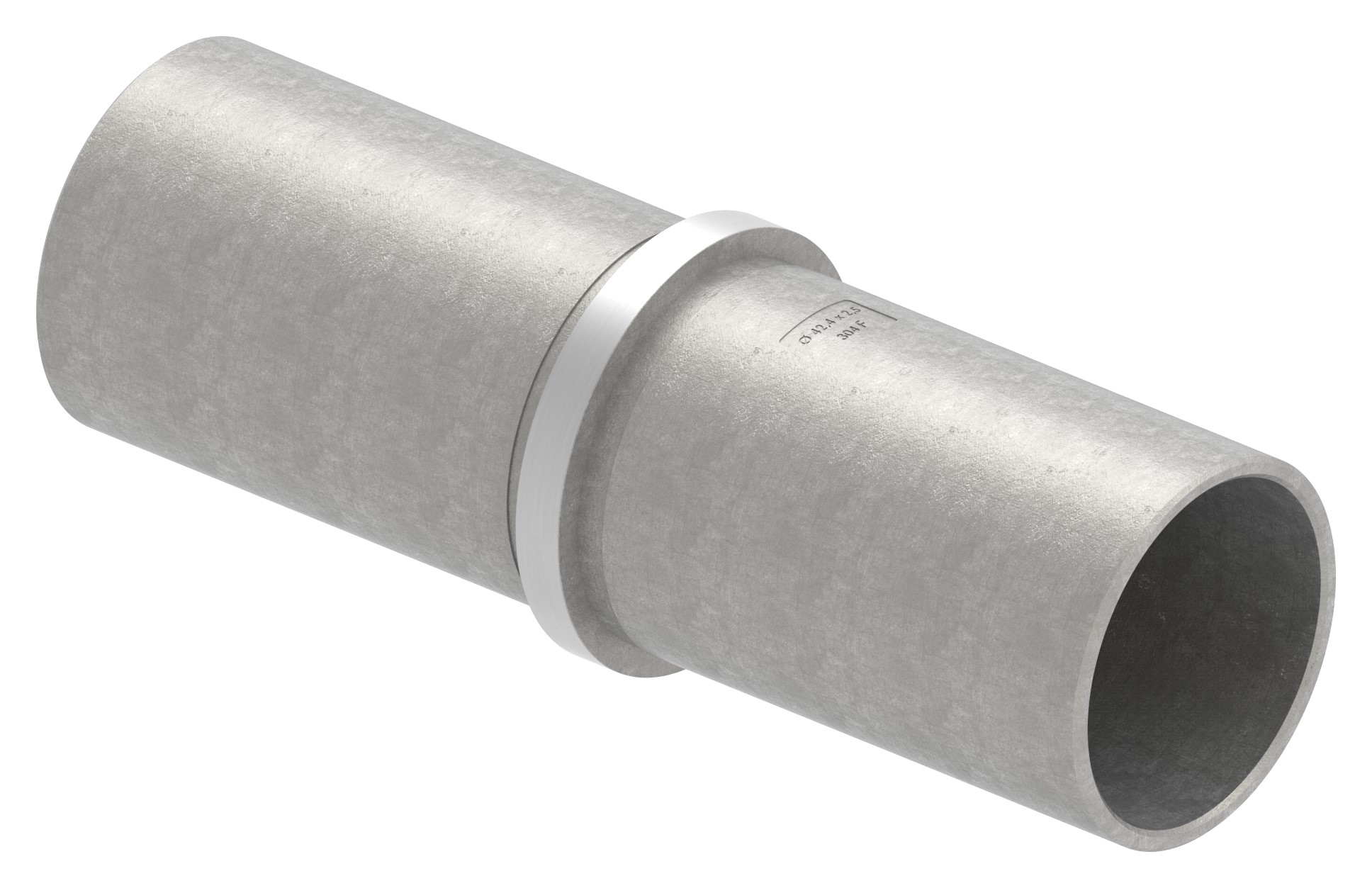 Verbindungsstück für Rohr 42,4x2,5mm, V2A