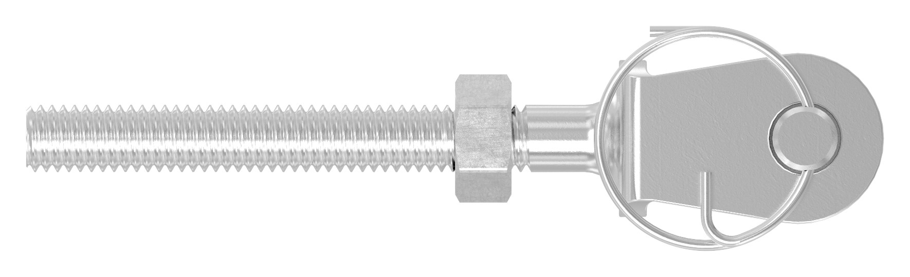 Gabelterminal mit Außengew. M6 rechts, V4A