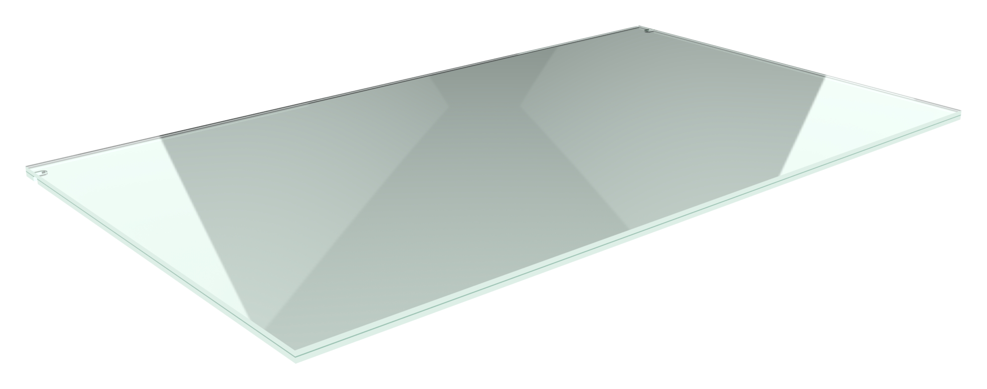 Eleganza canopy Glas: 2000x800mm VSG aus 2x8mm TVG mit 1,52mm PVB