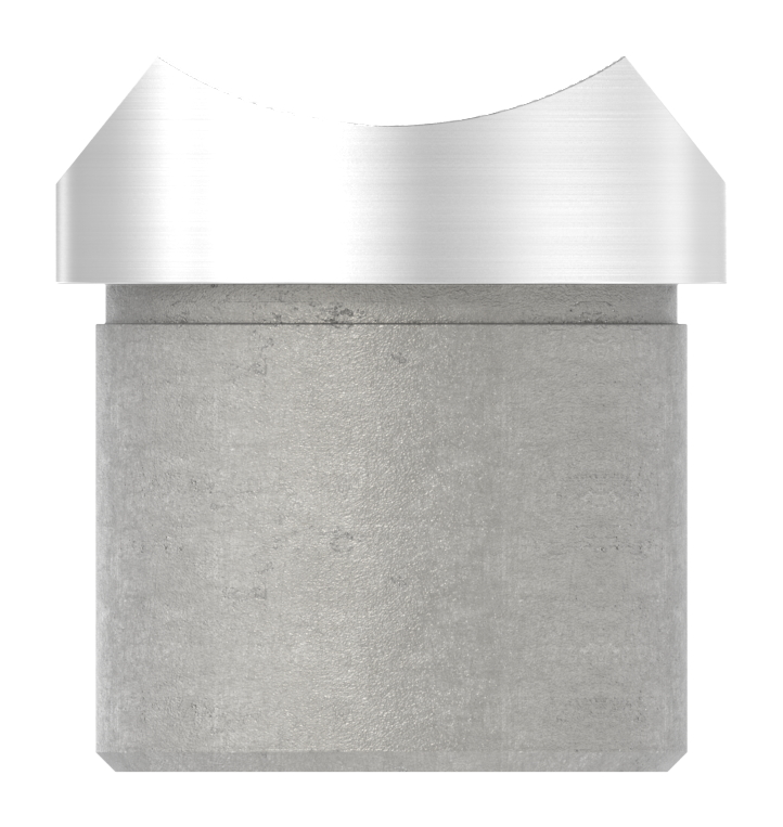 Rohrsattel, Anschluss oben: Rohr 33,7mm, V2A