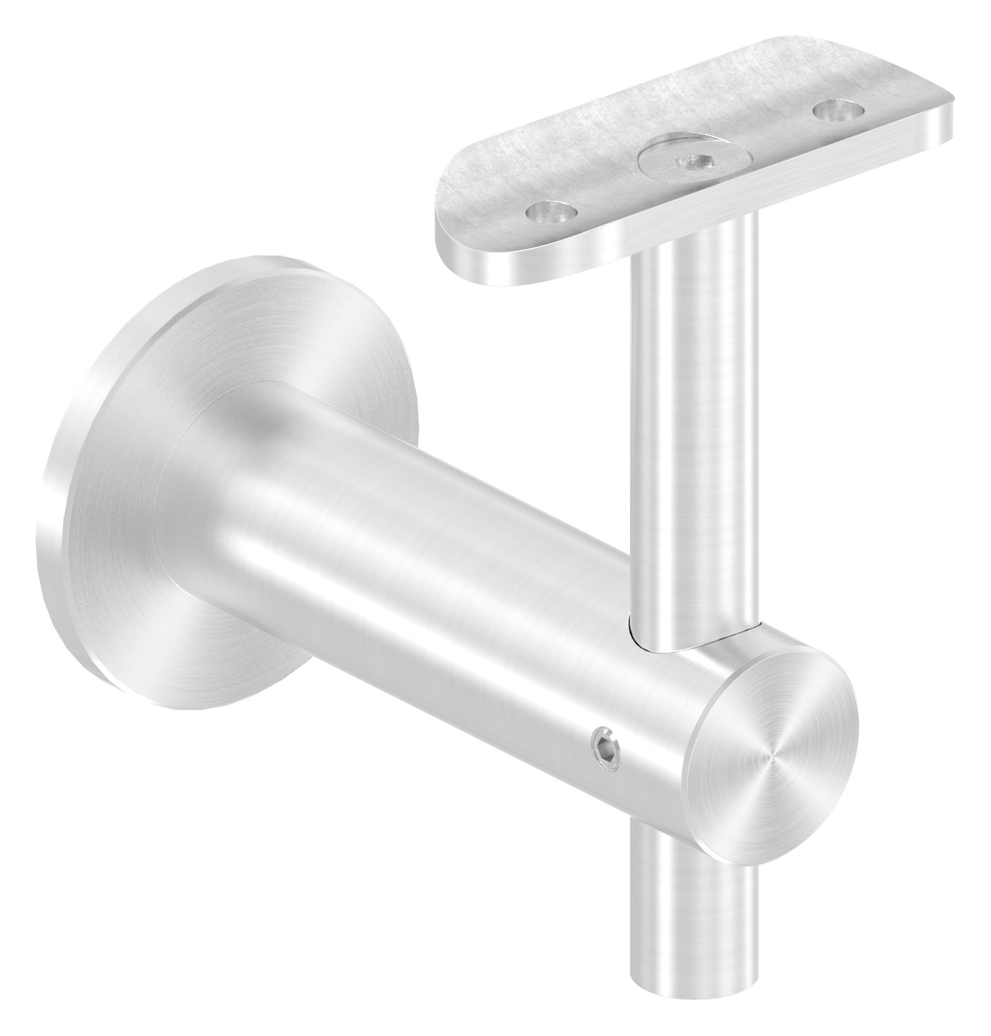 Handlaufhalter mit Handlaufanschlussplatte 42,4mm, V2A