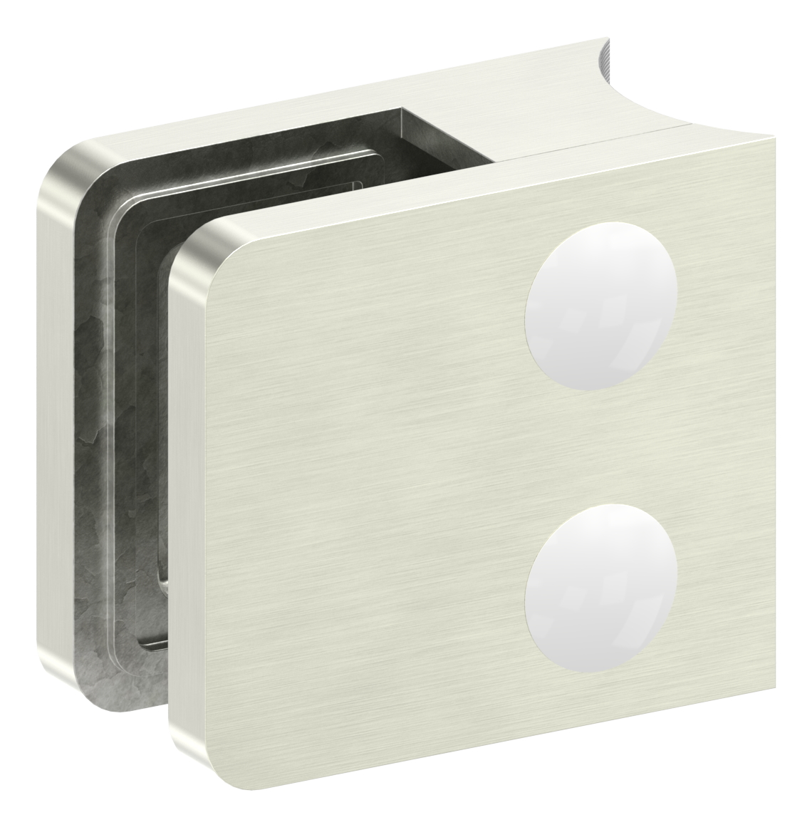 Glasklemme Mod. 11, Anschluss: 33,7mm, VA-Effekt Glasklemme Mod. 11, Anschluss: 33,7mm, VA-Effekt