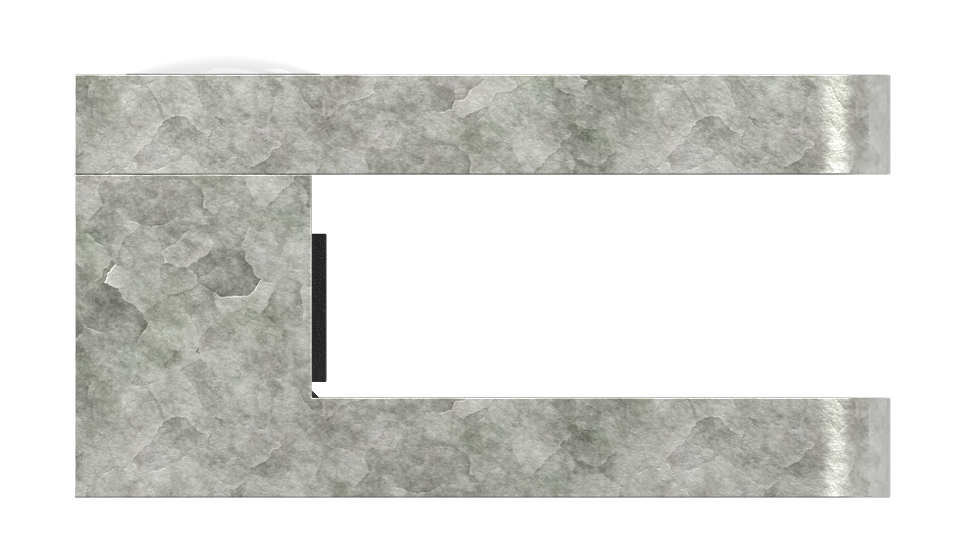 Glasklemme Mod. 36, Anschluss: gerade, in Zink roh