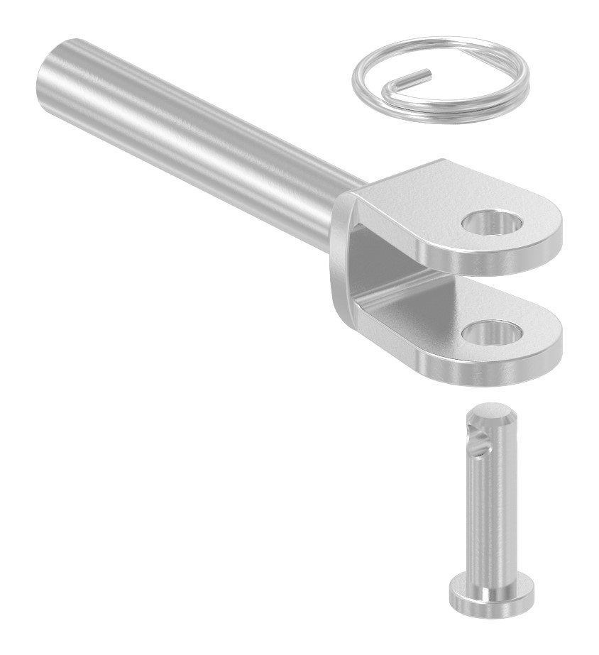Gabelterminal mit Innengew. M4 rechts, V4A