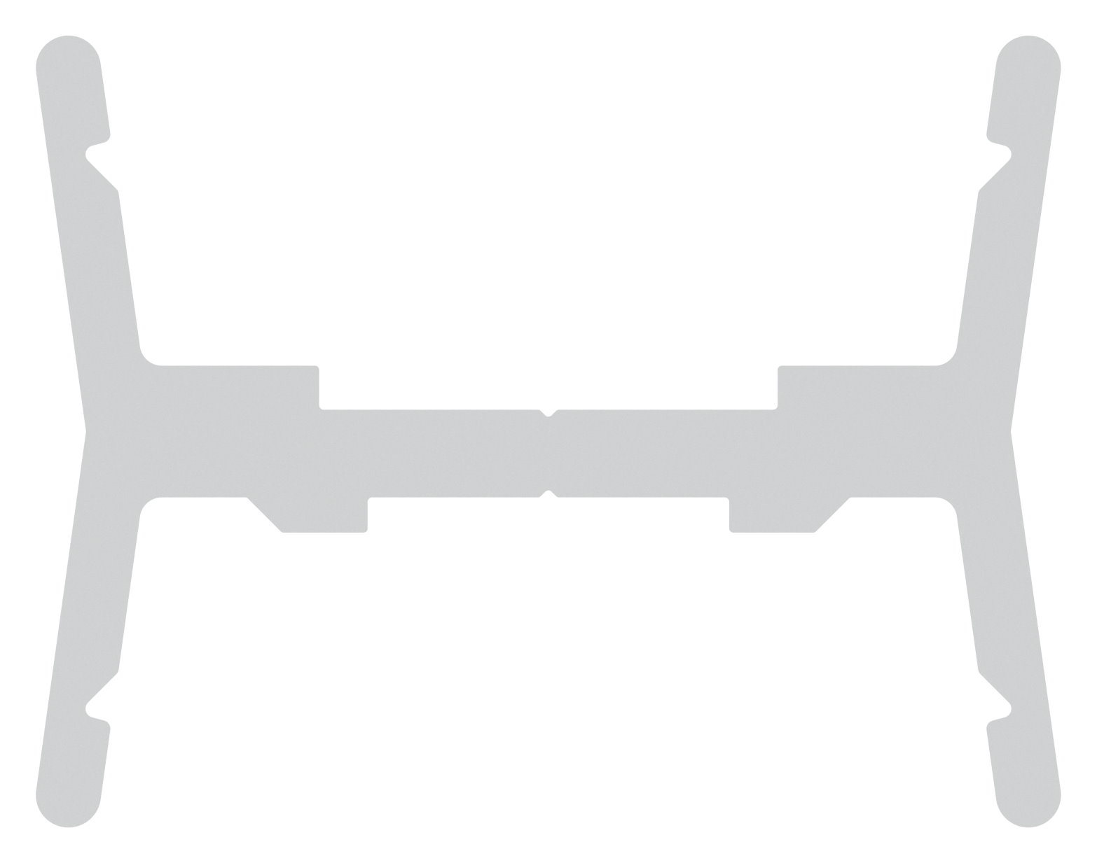LED-Nutrohr LUNORA®, Aluminium Trägerprofil zum Wenden, für Rund-Nutrohr 42,4mm,  L: 2000mm